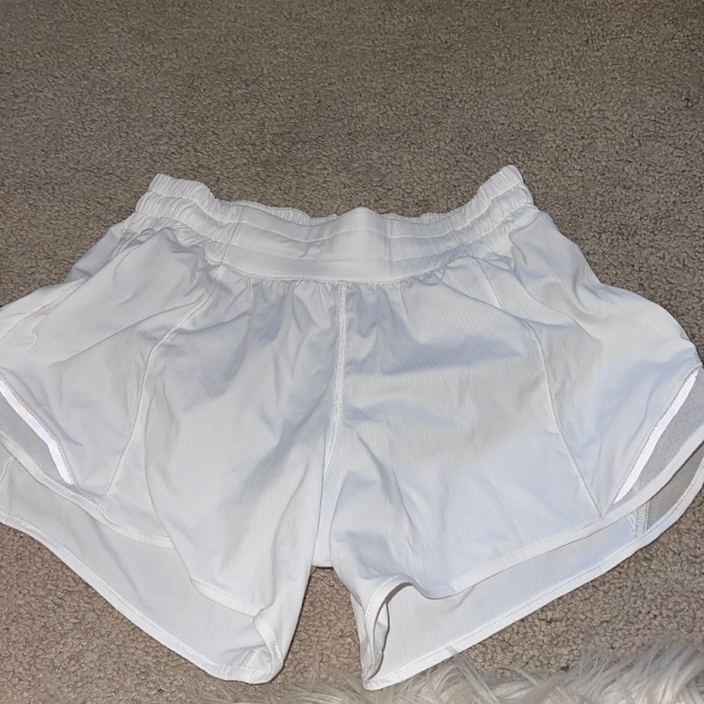 White lulu lemon shorts